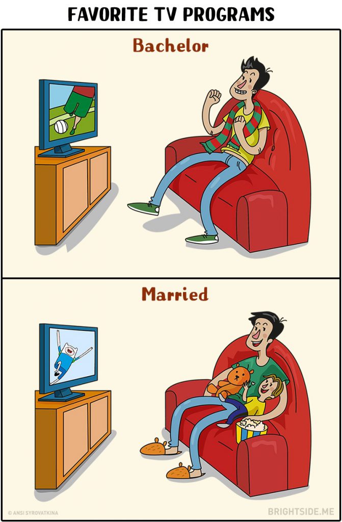 Funny Illustrations That Show How a Man's Life Changes After Marriage |  Vicious Kangaroo